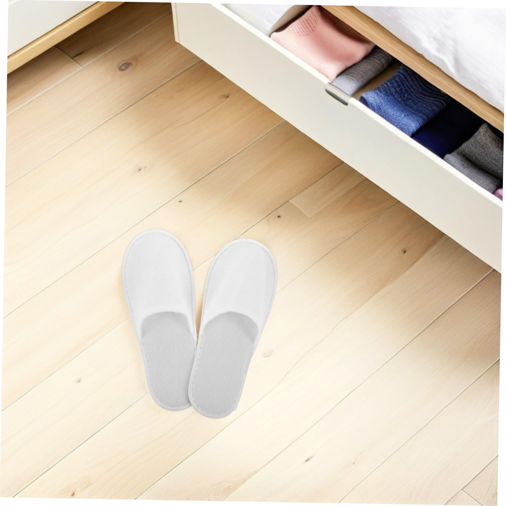 Mipcase 28 Pares Zapatillas Desechables Unisex Antideslizantes con Puntera Cerrada y Suela Acolchada de EVA Cómodas y Gruesas para Hotel Spa Viajes Bodas y Uso Doméstico Paquete