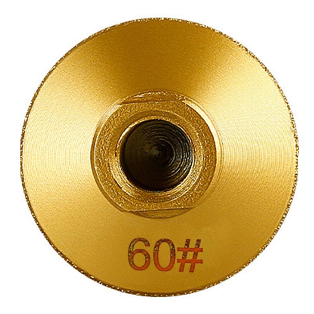 Littimoon 1PCS M14 2inch Brazing Brazed Flat Grinding Abrasive Polishing Stone Marble Quartz Cobblestone Grind 60#