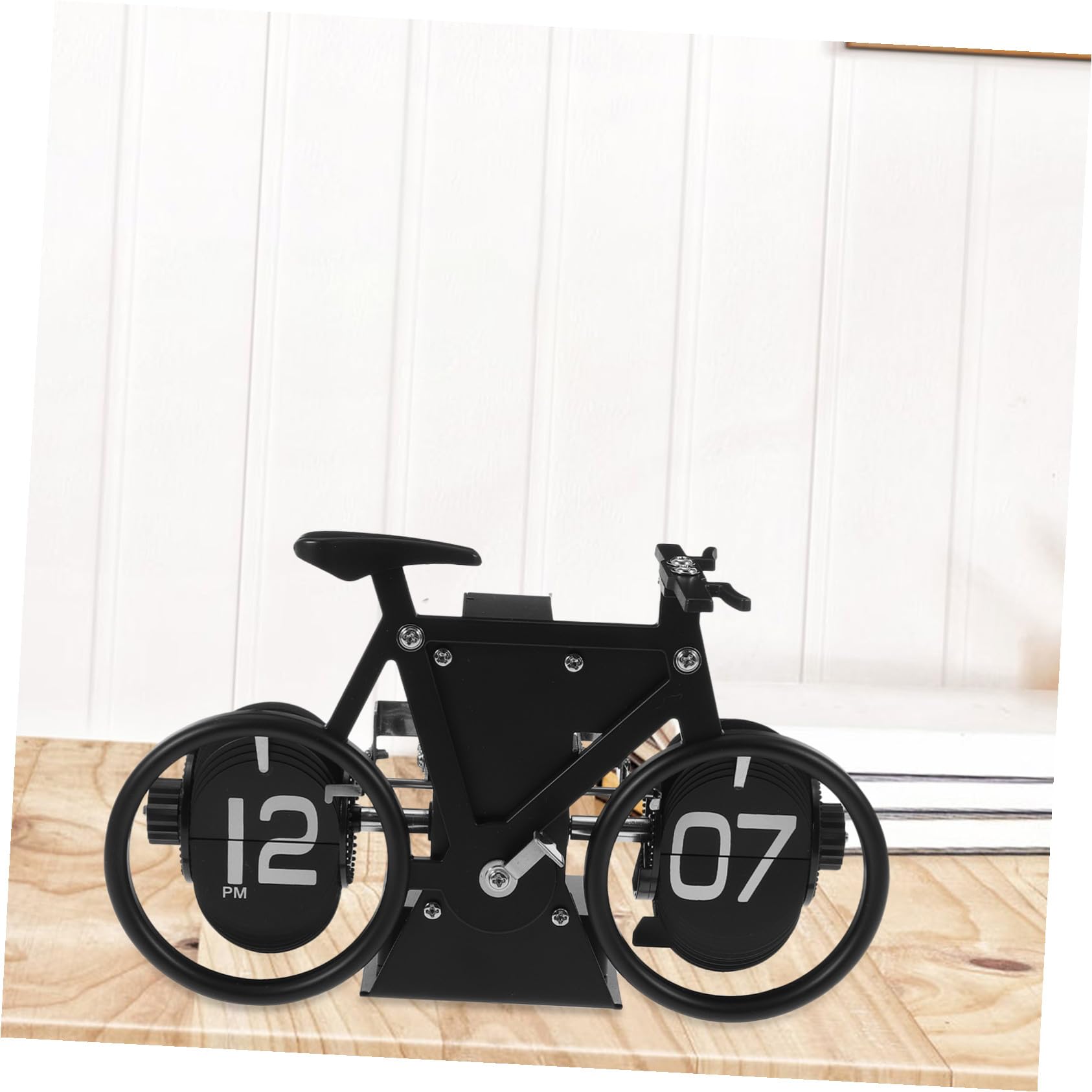 Artibetter Vintage Tischuhr Fahrrad aus Robustem Material Retro Flip Clock für Büro und Zuhause mit Antikem Charme