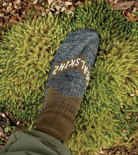 SEALSKINZ Unisex Waterproof All Weather Mid Length Sock, Black/Grey Marl, Small4