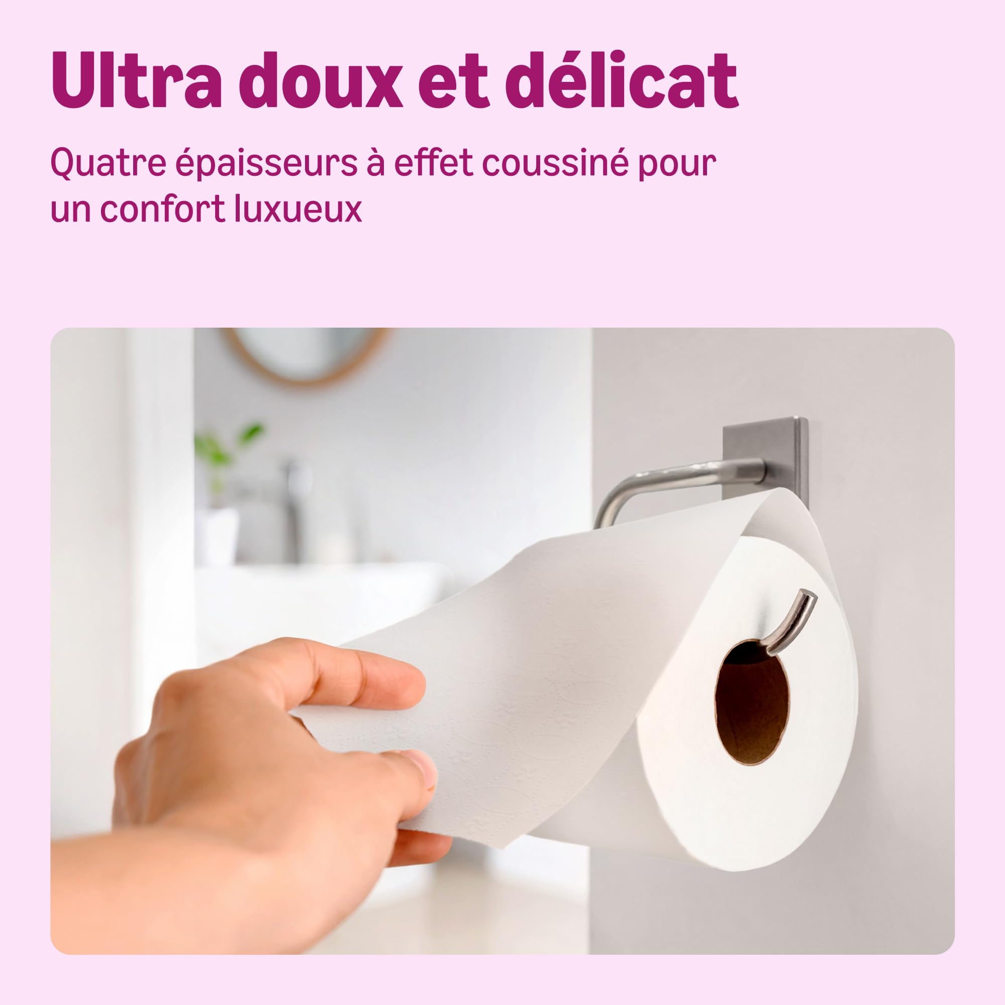 by Amazon Papier Toilette, 4 Épaisseurs Matelassé, Douceur Suprême, 48 Rouleaux (4 Paquets de 12), 160 Feuilles par Rouleau, Certifié FSC