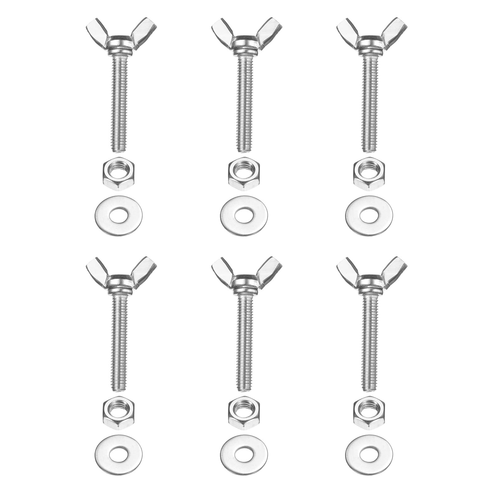PATIKIL M6-1 x 35 mm Wing Butterfly Screw