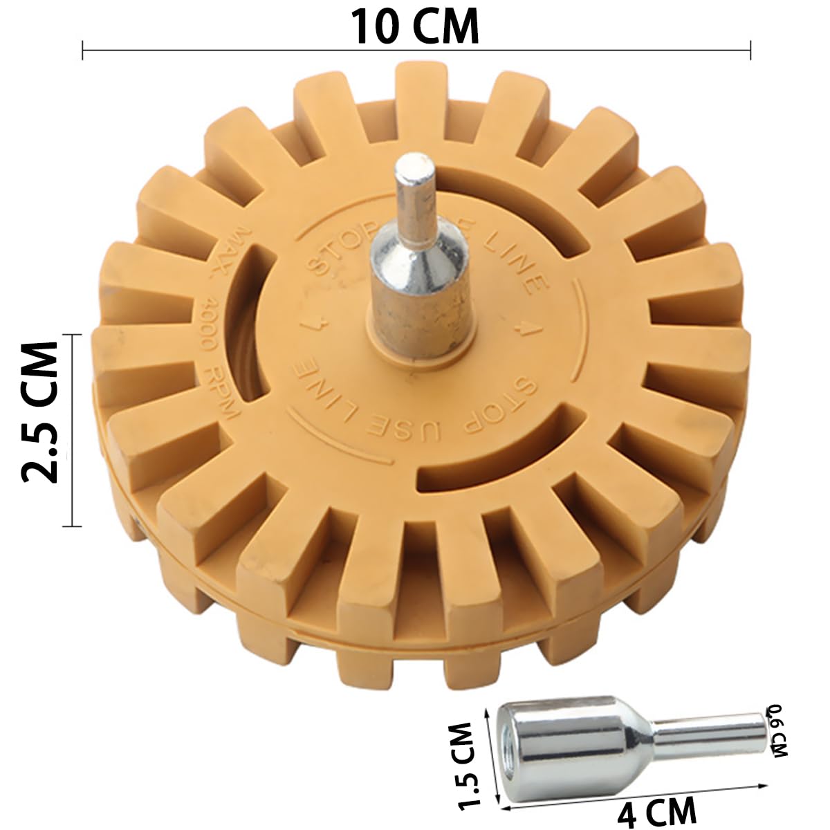 Dischi In Gomma Per Rimuovere Adesivi - 2 Pezzi Con Adattatore Per Trapano - Foto 10