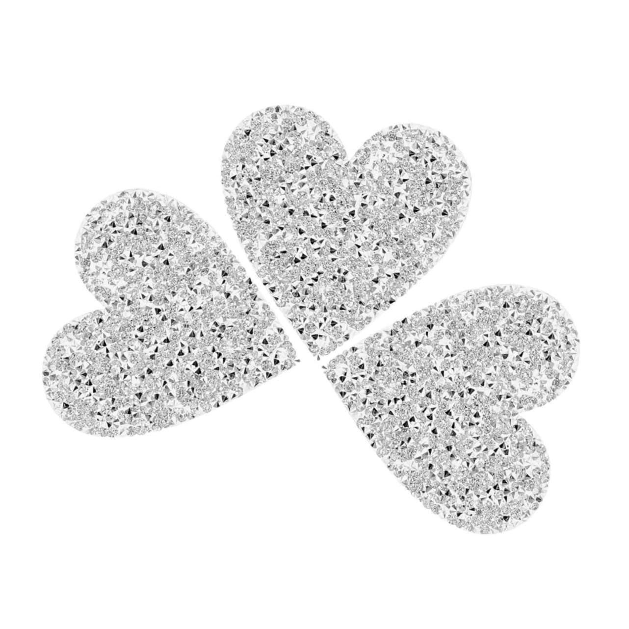 Parches autoadhesivos de gemas brillantes hot-fix de corazón para decoración de sombreros DIY
