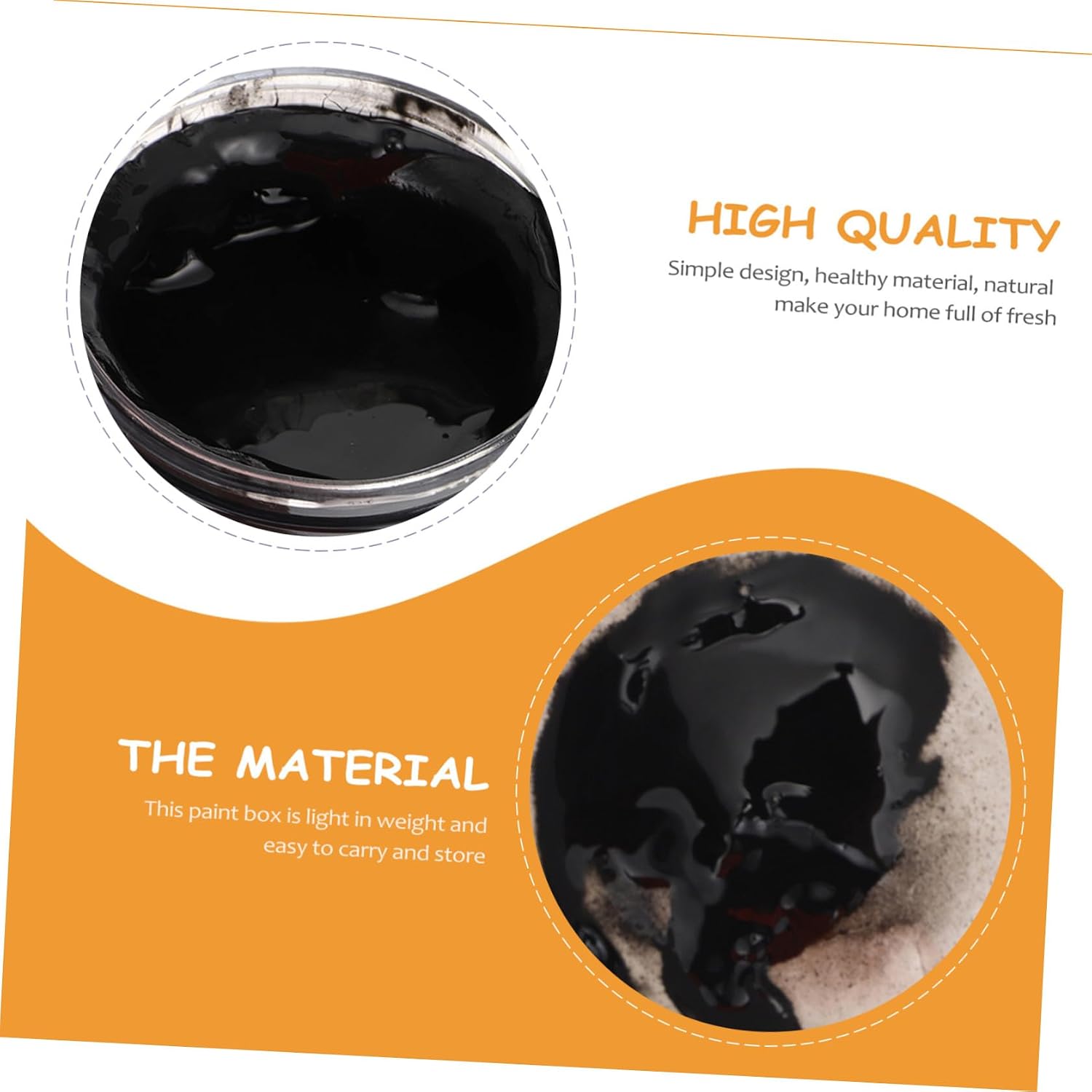 Kichvoe Water Based Printing Ink Portable and Lightweight Art Ink Black Color Paste 300ml for Block Printing and Rubbing Paint Pigment Suitable for DIY Painting and Crafts