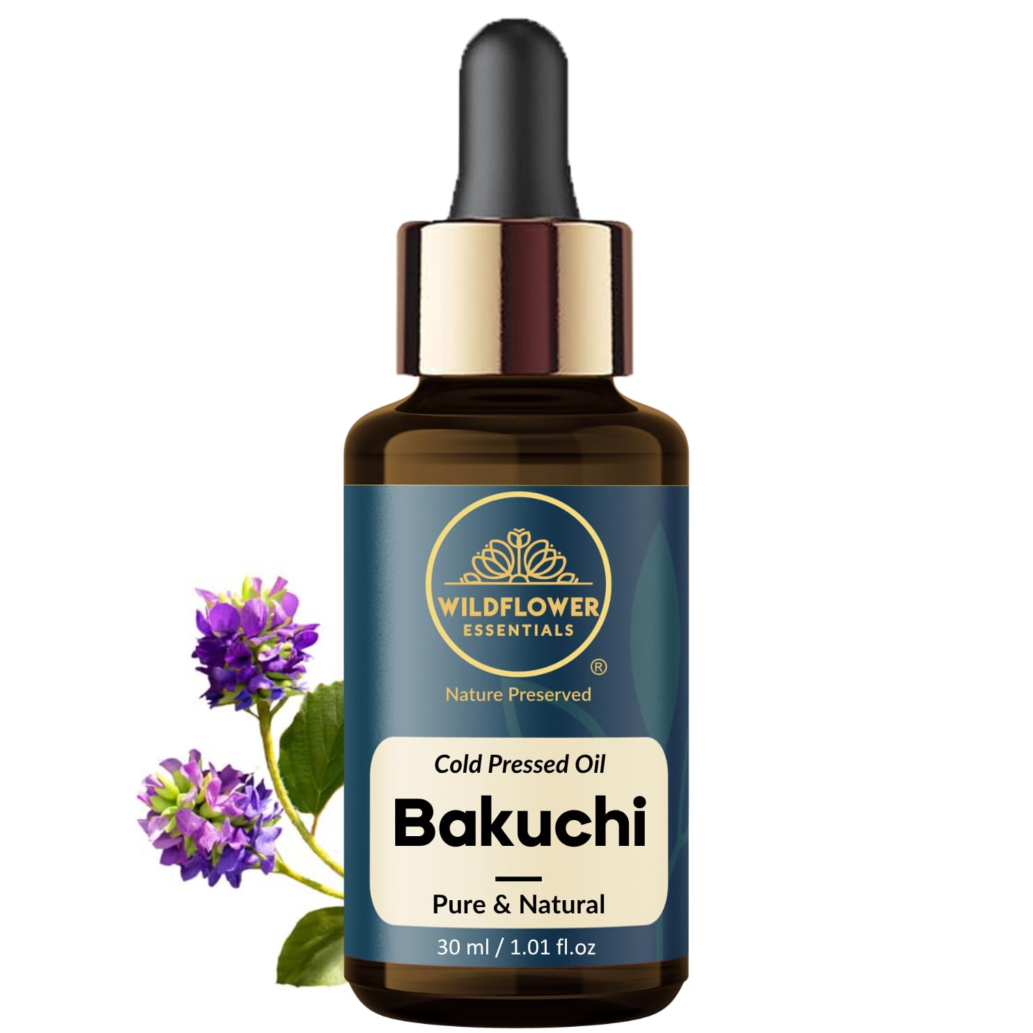 Wildflower Essentials Bakuchi Oil (Babchi) Cold Pressed Pure & Natural for Skin, Hair with Glass Dropper 30ml-image-18