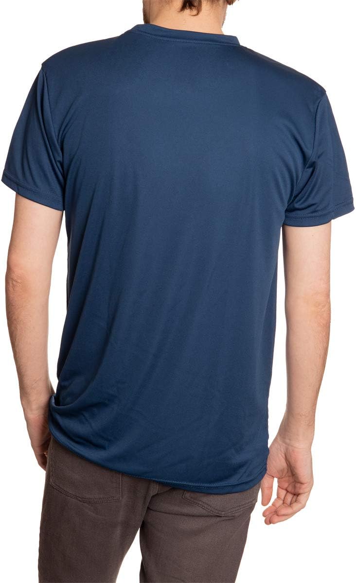 Calhoun NHL Mens Loose Fit Performance Rashguard Wicking Short Sleeve Shirt - Image 2