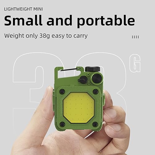 Miniatura 7 de COB Linterna pequeña brillante recargable llavero mini linterna 1000 lúmenes con 6 modos de iluminación luces con soporte plegable e imán fuerte