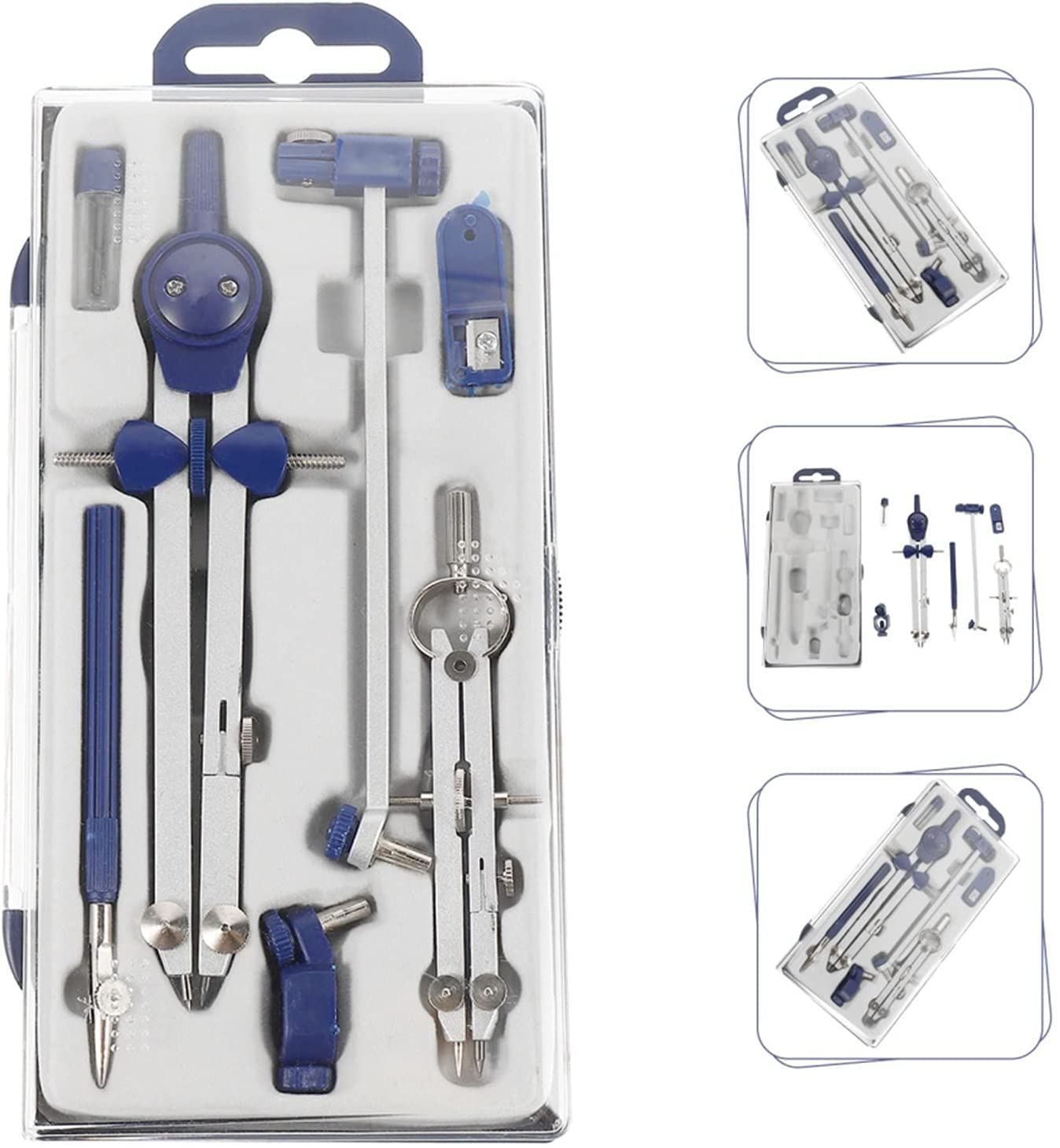 AKAZI Geometrie-Set Zeichenkompass für Geometrie-Set Professionelle Zeichenzirkel Praktisches Zeichenzubehör zum Zeichnen Math Engineer Tool Compass Set