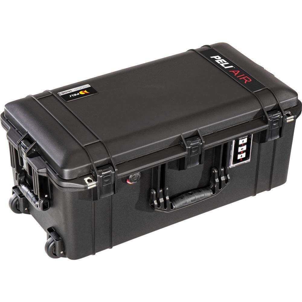 Peli 1606 Air Leichter Rollkoffer mit Einziehbarem Teleskopgriff für Empfindliches Fotoequipment, Wasser- und Staubdicht, 50L Volumen, Ohne Schaumstoffeinlage, Farbe: Schwarz