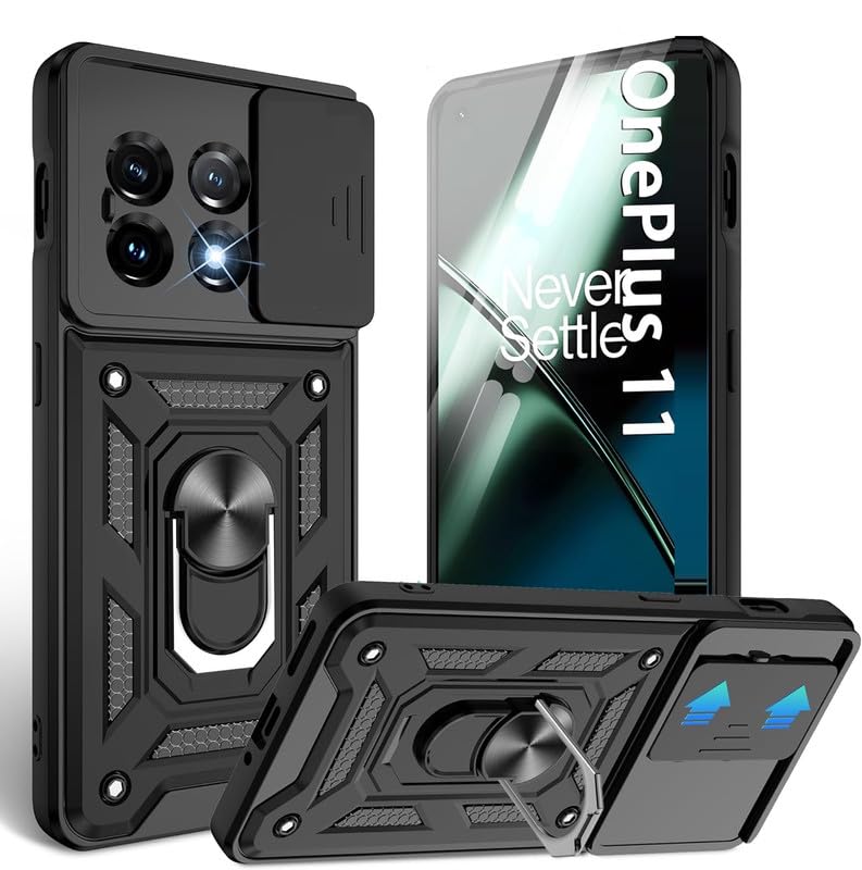 SmartPoint Shutter Ring Case for OnePlus 12 5G, Military Grade Protection Phone Case with Slide Camera Cover/Rotation 360 Ring Stand Hard Case for OnePlus 12 5G - Black (B0CW9WTTV7) Amazon Price History, Amazon Price Tracker