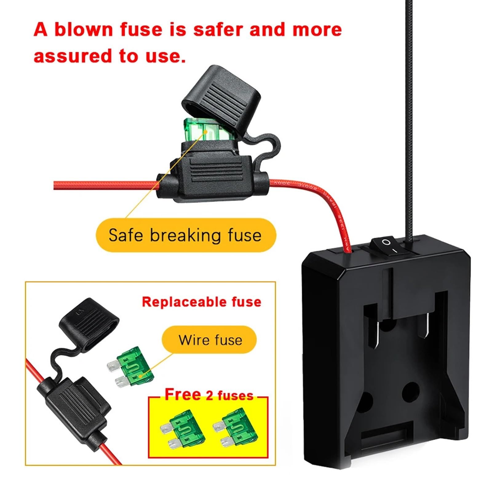Adaptador Convertidor De Batería Externa Apto For Batería De 18 V, Caja De Herramientas Eléctricas For Bricolaje, Accesorios Eléctricos(3 PCS)