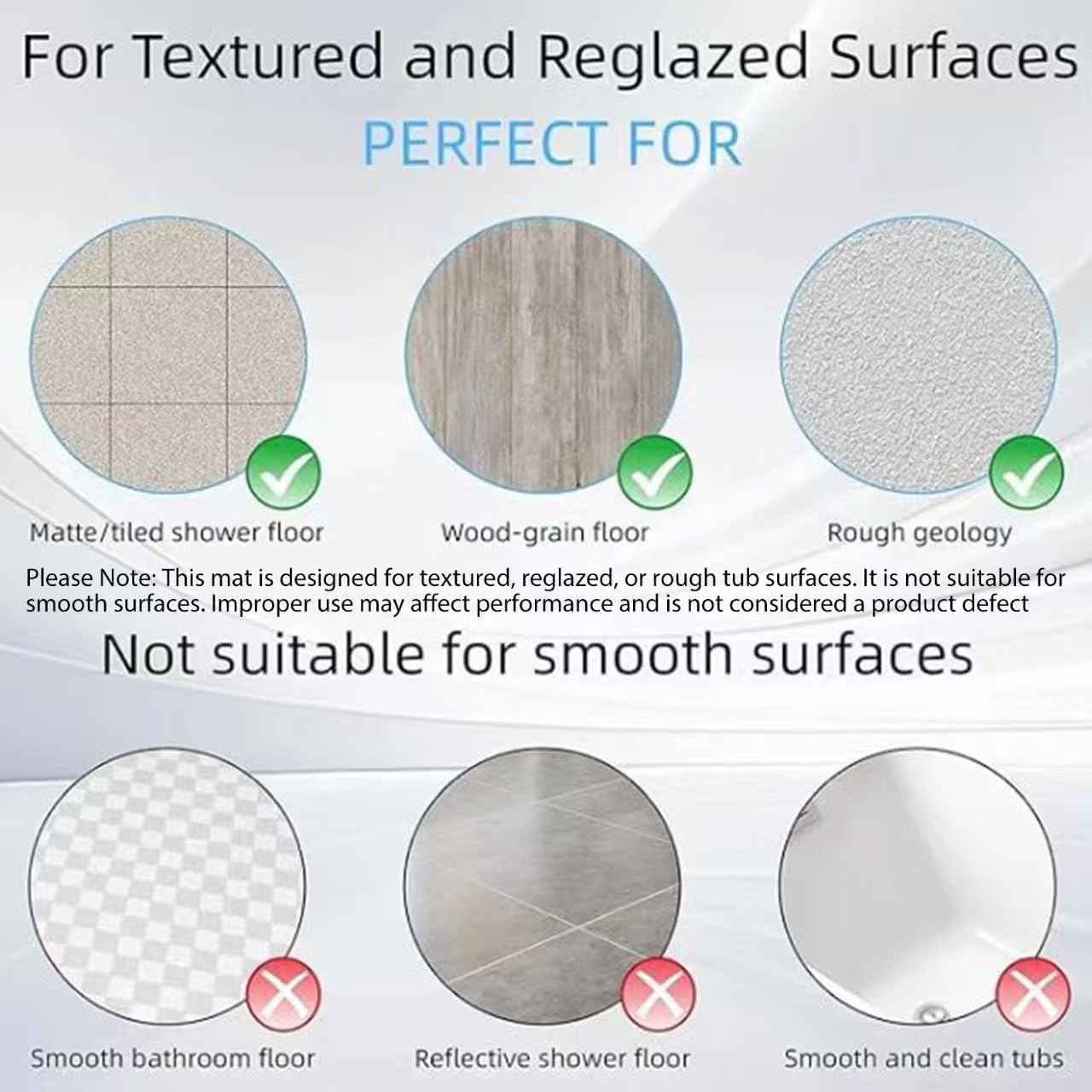 Bathtub Mat Non-Slip Silicone Soft Odorless Large Bath Mat No Suction Cups for Refinished,Reglazed and Textured Shower Mats Non Slip Extra Long Tub Mat (16x40inch Beige)