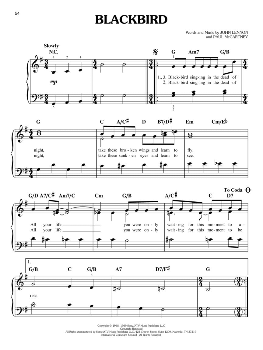 The Beatles Best: For Easy Piano