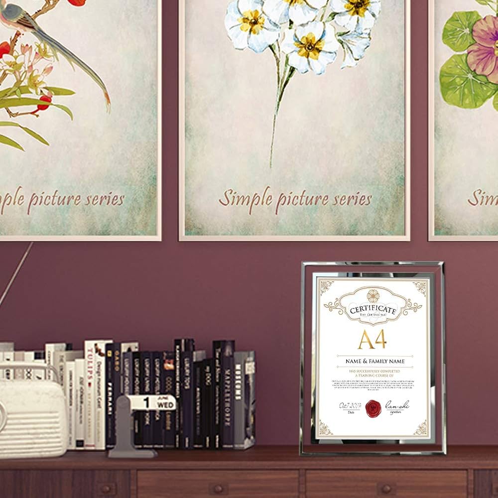 ヴィンテージ　フォトフレーム　フォトスタンド 大型　写真立て　エンジェル　ガラス Amazon.co.jp: [XYJP] ガラスの余白が写真を引き立てる A3サイズ