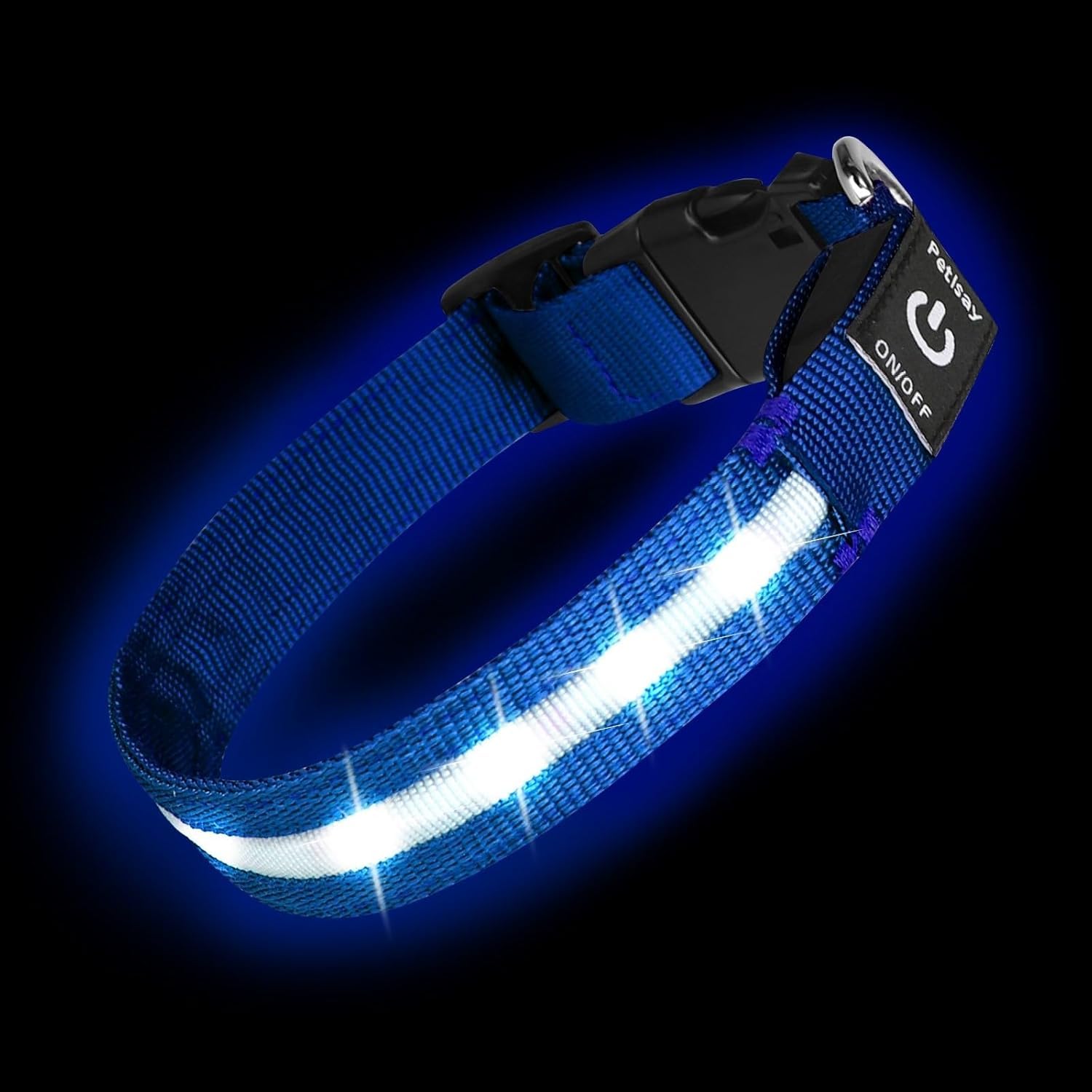 Light up Dog Collar, High Visibility & Durable Nylon Material