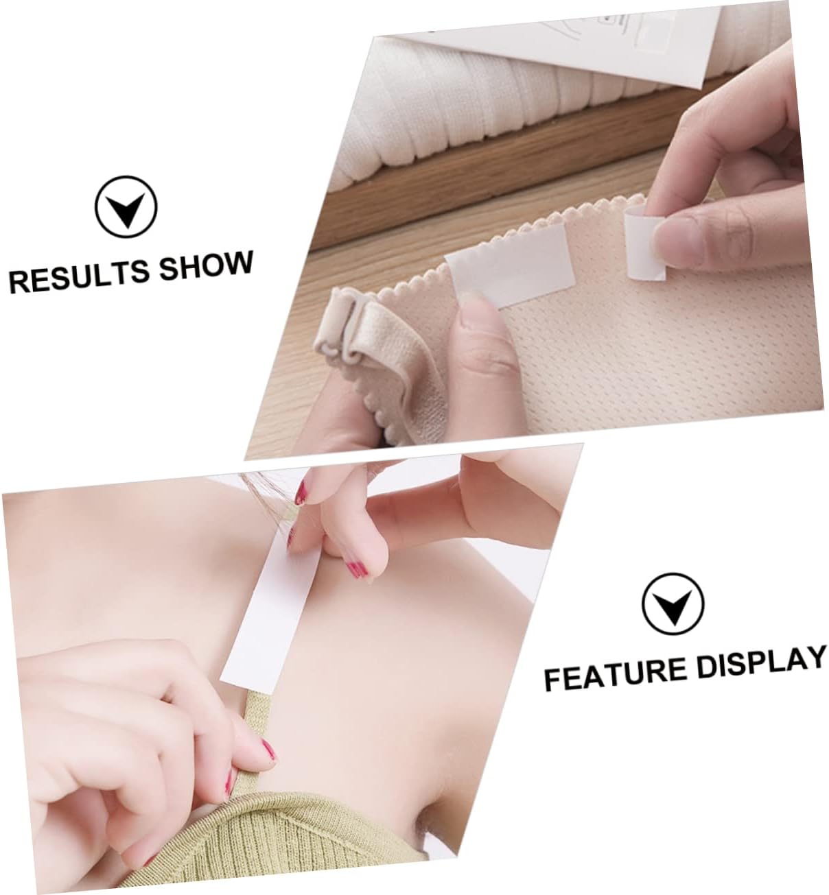 Beavorty 216pcs Body Tape for Clothes Double Sided Tape Non Slip Underwear Stickers Neck Holders