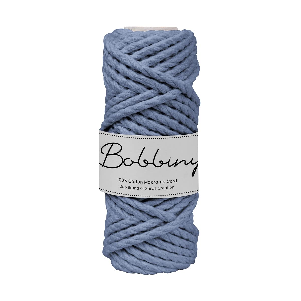 Bobbiny | 3 Ply Twisted Macrame Cotton Cord Dori (Roll Packaging) Thread for Macrame DIY and Other Projects | Dark Purple | 4mm,10 Meter
