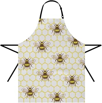 Moslion Apron 31x27 Inch Kitchen Chef Waitress Cook Aprons Bib with Adjustable Neck for Women Men