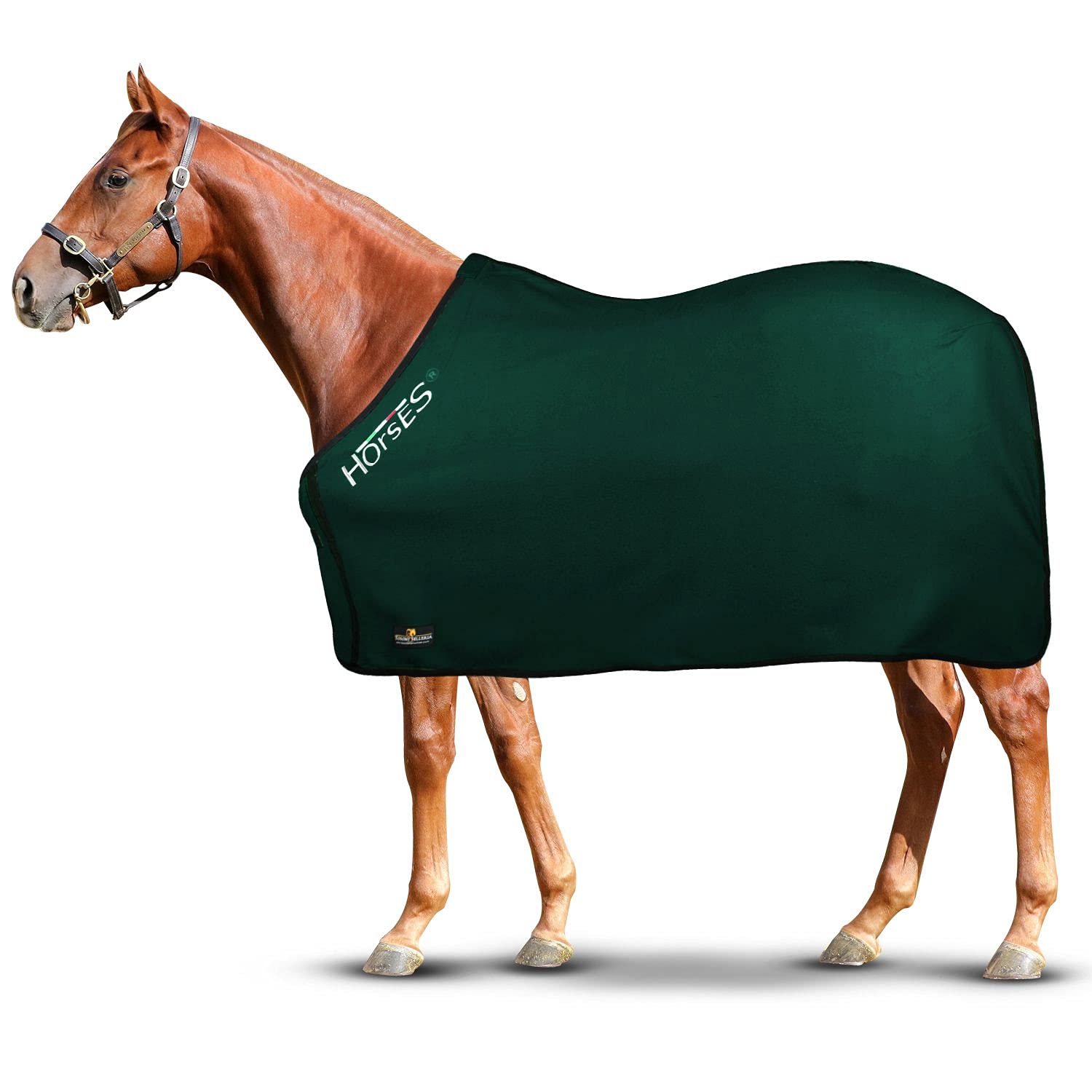 Couverture Polaire Horses Pour Cheval - Transport & Repos - Tissu Doux - Design Italien - Tailles XS à XXL