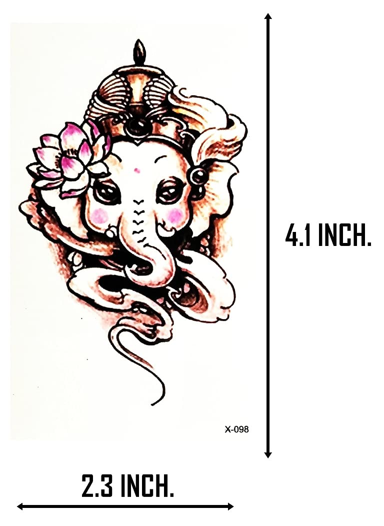 Painted Elephant Tattoo