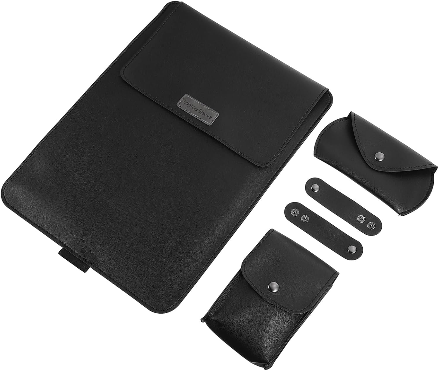 Mikikit Laptop Sleeve with Stand Portable Multi-Function Liner Bag for and Includes Mouse Bag and Data Cable Strap Lightweight and Practical Storage for Professionals