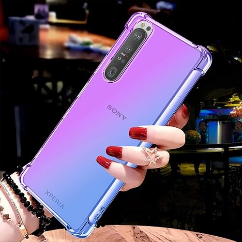 Miniatura 5 de Funda para Xperia 1 IV 5G, XQ-CT72, funda transparente para teléfono con degradado, delgada, antiarañazos, flexible, TPU a prueba de golpes, funda