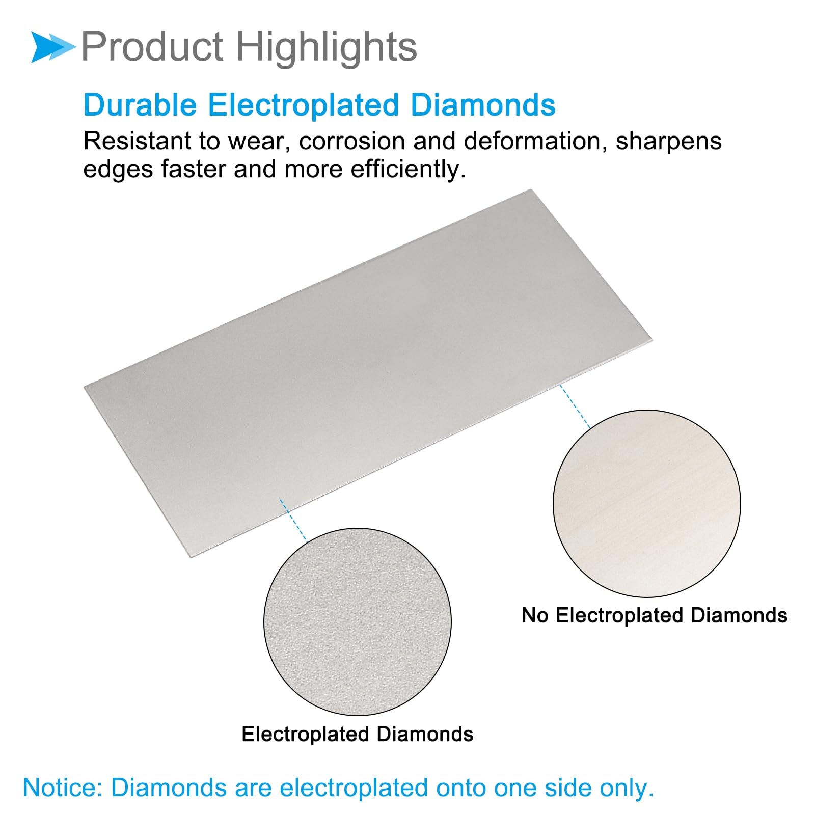 CoCud Diamond Whetstone Sharpening Stone, 2000 Grit 6.69" x 2.95" Total Size, Sharpener Abrasive Tool - Image 4