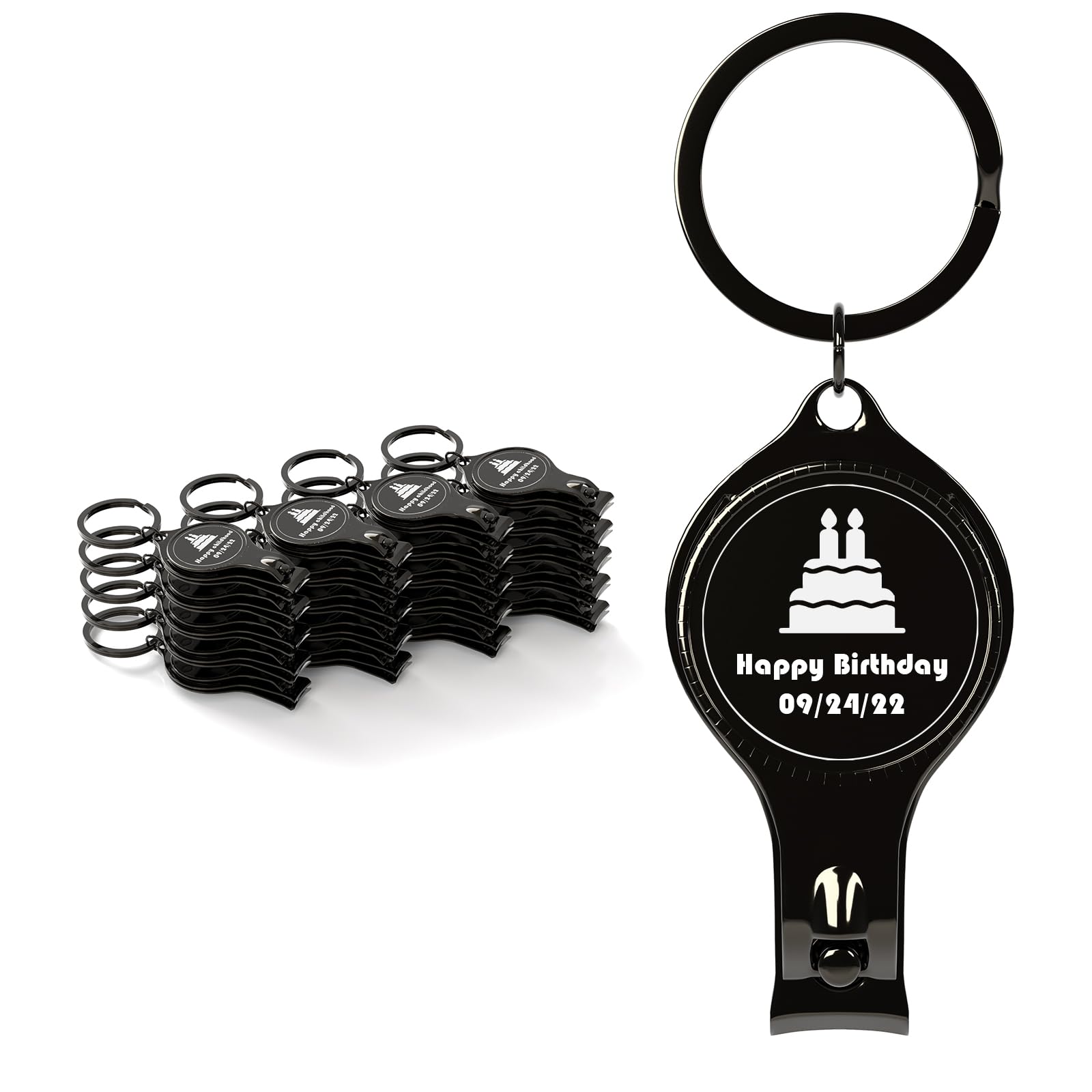 30 abrebotellas multifunción 4 en 1, cortaúñas, cervecería de recuerdos de boda, personalización privada, negro, regalos multiherramienta para hombres