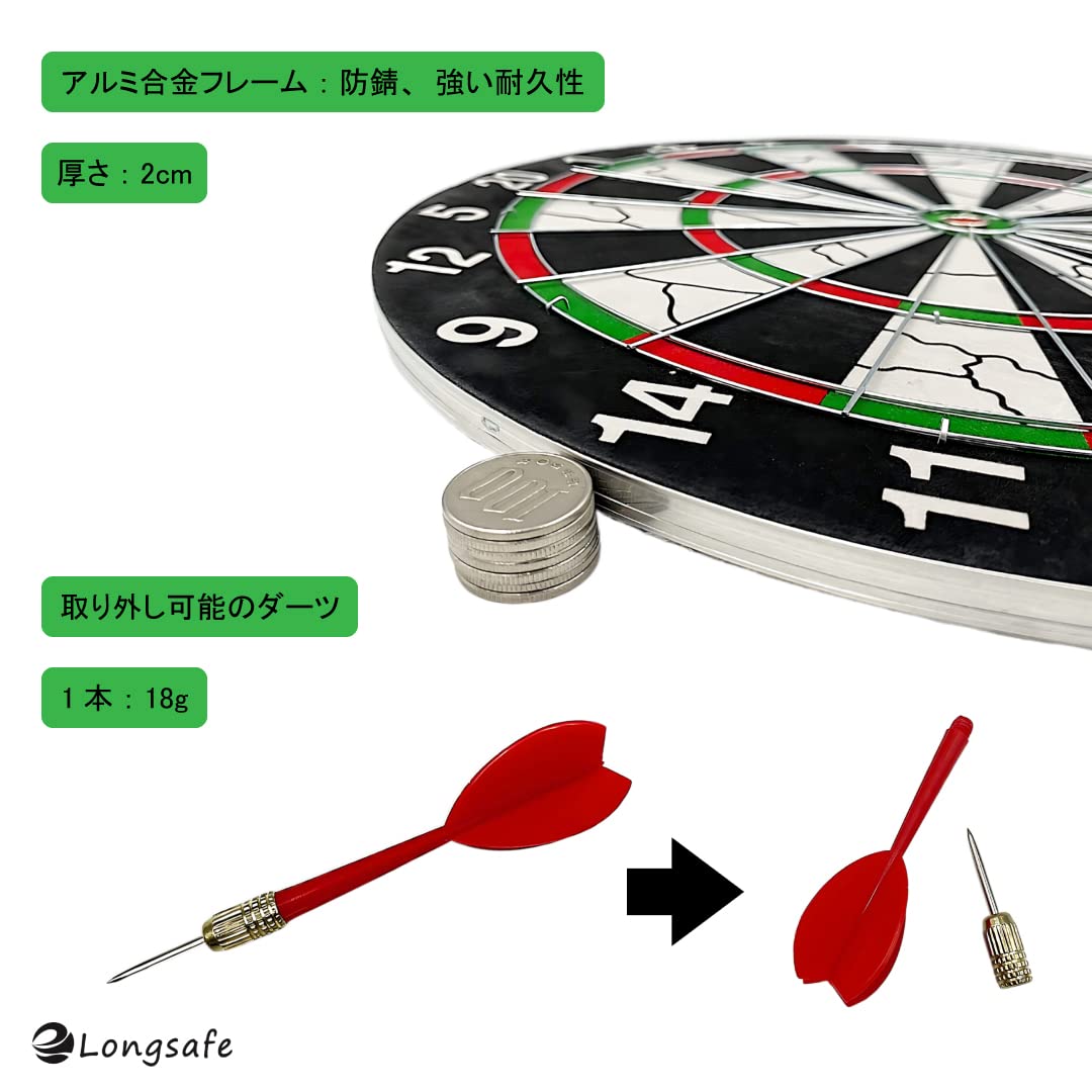 Amazon.co.jp: プロ監修 ダーツボード ハード 静音 コルク 両面