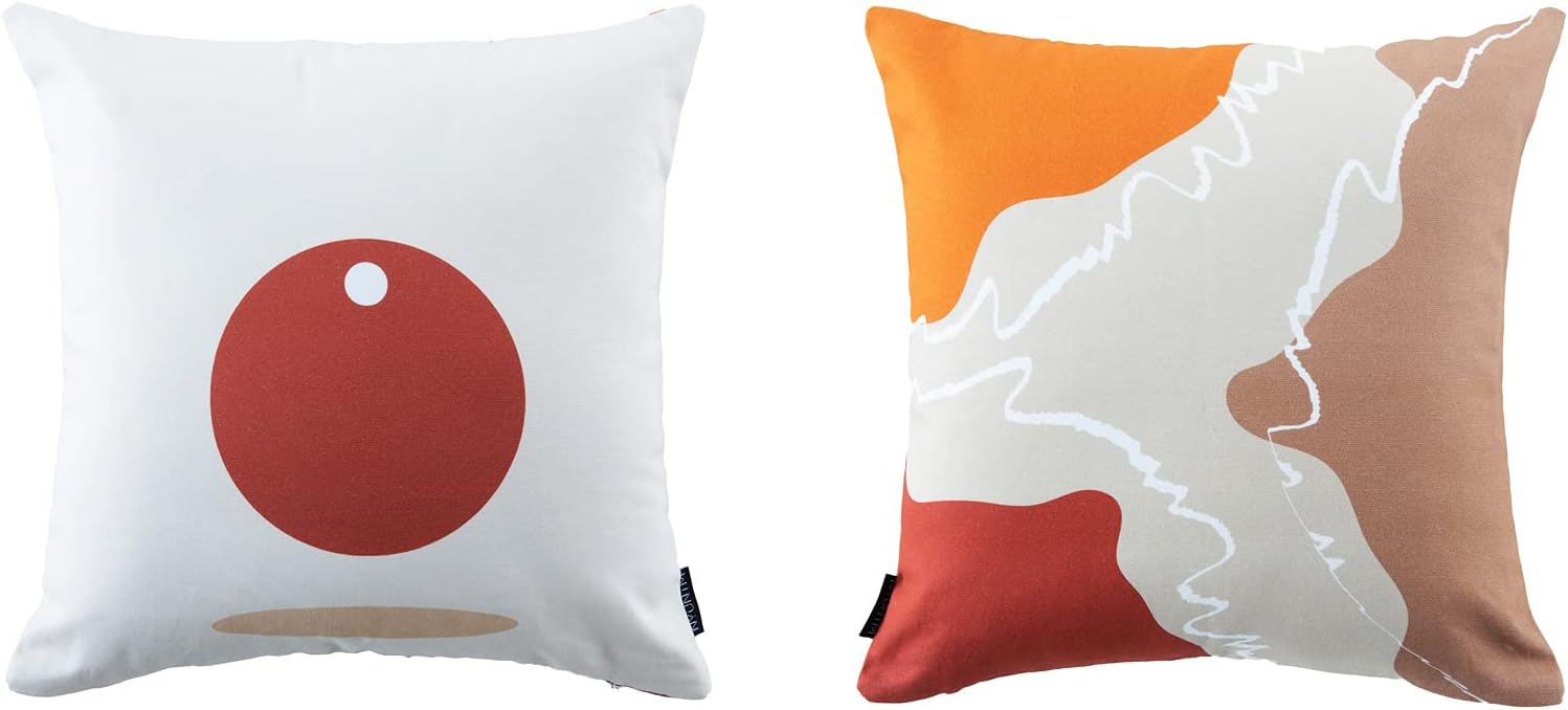 NYUNTM Gaia - Collection: Antonym, Cotton Cushion Cover with Hidden Zipper Closure, Reversible, Both Sides Digitally Printed, 40x40 cm, Pack of 1