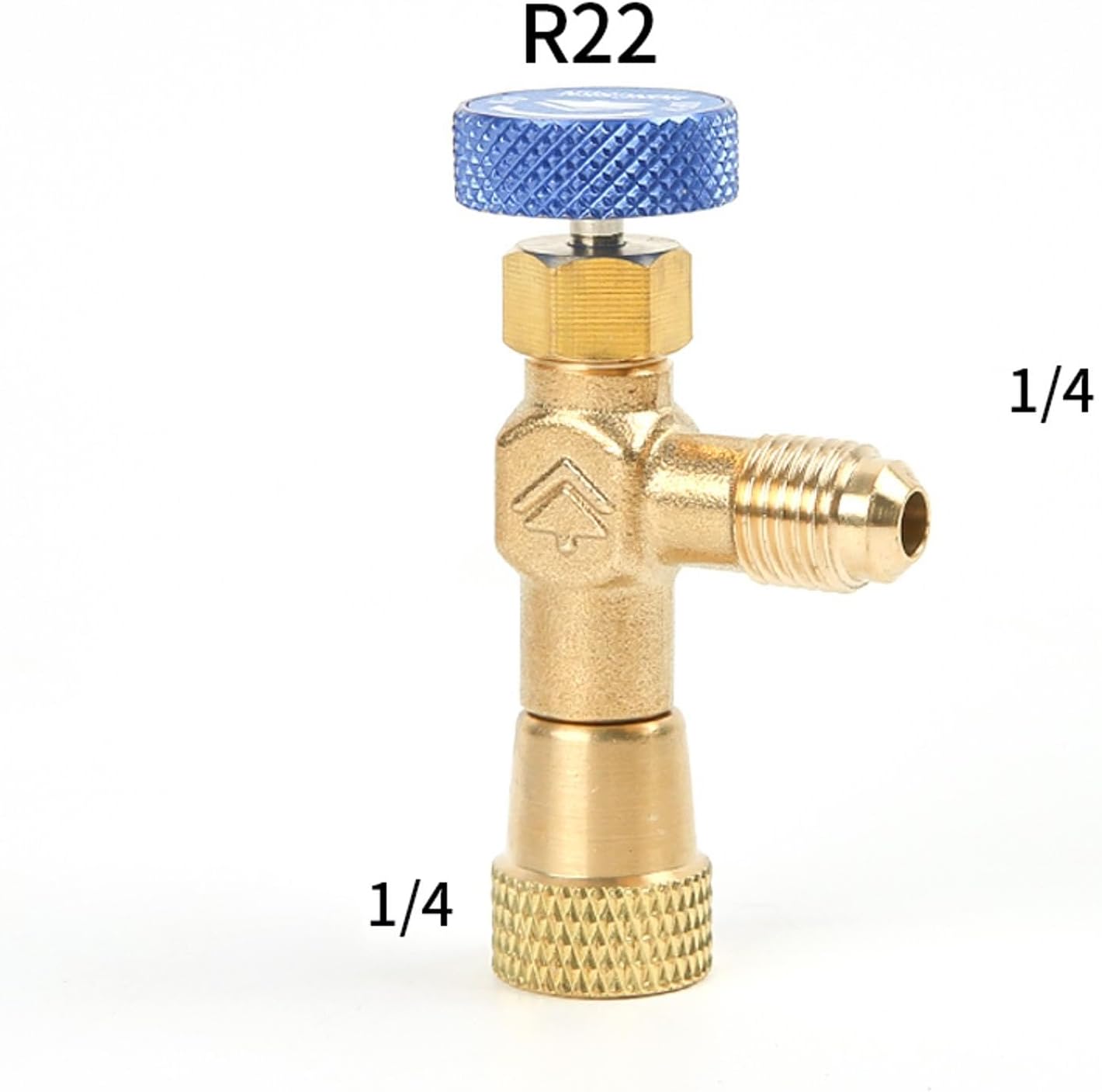 SEIWEI Multi-Function HS-1222 Air Conditioning Refrigerant Charging Valve, Refrigeration Charging Adapter for Air Conditioner Manifold (Blue)