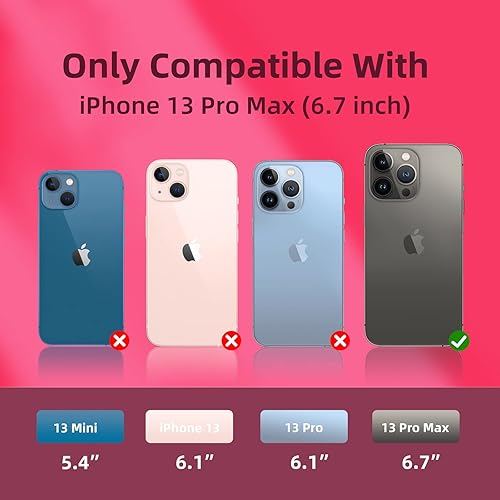 Miniatura 2 de K TOMOTO Funda compatible con iPhone 13 Pro Max para mujer, protección contra caídas antihuellas arañazos a prueba de golpes, funda de silicona