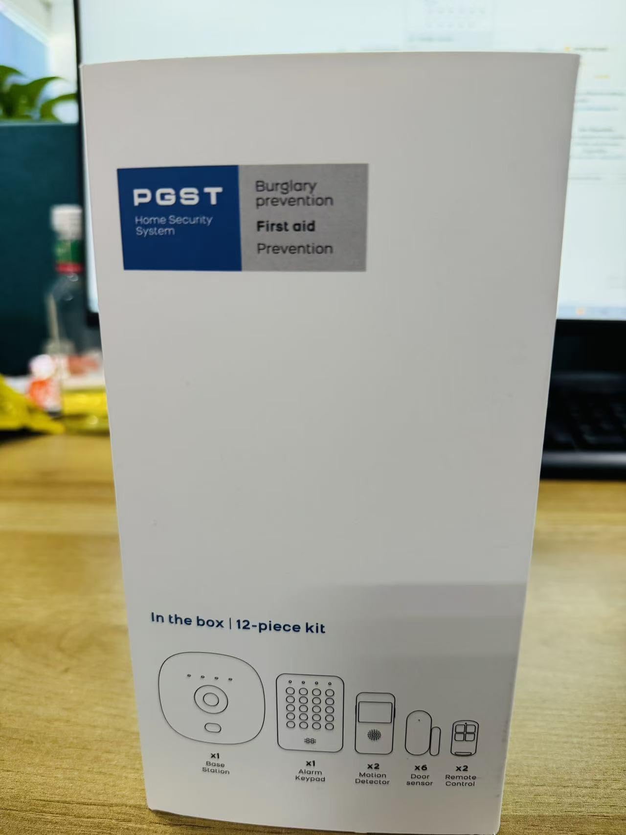 PGST Alarmanlage Haus,4G+WiFi Sicherheitssystem mit Intelligente Alarmtastatur,Tür-/Fenster-Sensoren, Bewegungsmelder,120dB Alarm-Sirene, Alexa-kompatibel,Ohne monatliche Gebühren