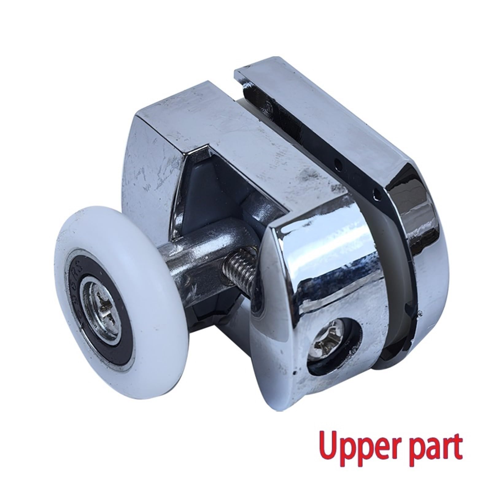 Duschkabinenrollen 4 Stück Duschtürrollen, Radläufer, Badezimmer-Schiebetürschienenrollen, 23 Mm 25 Einzelläufer-Duschtürrollen(25 upper part big)