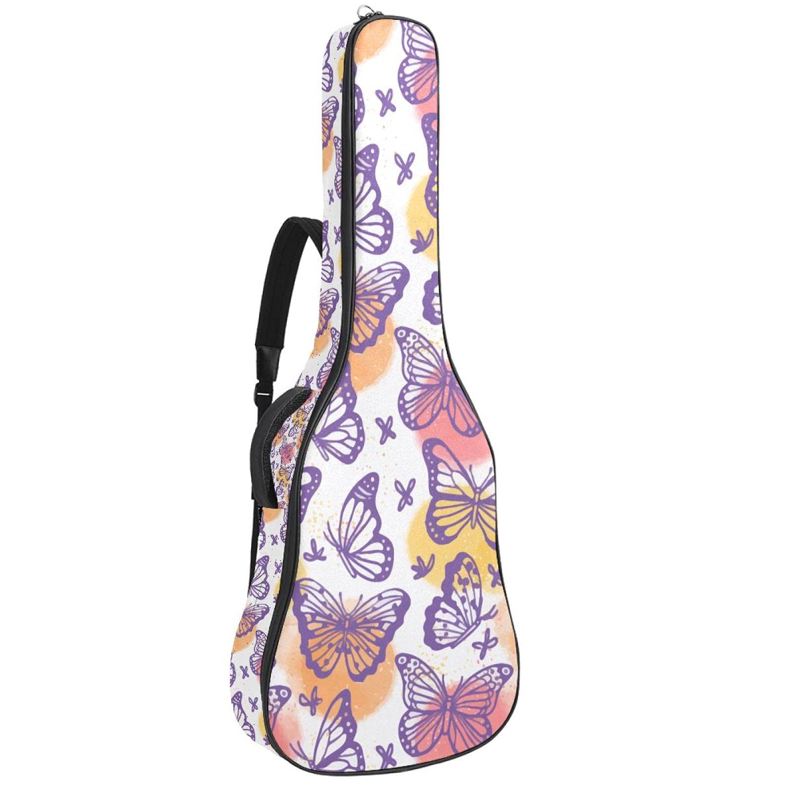 Custodia Per Chitarra Kingpoint - Imbottita, Motivo Note Musicali, Spallacci Regolabili - Foto 8