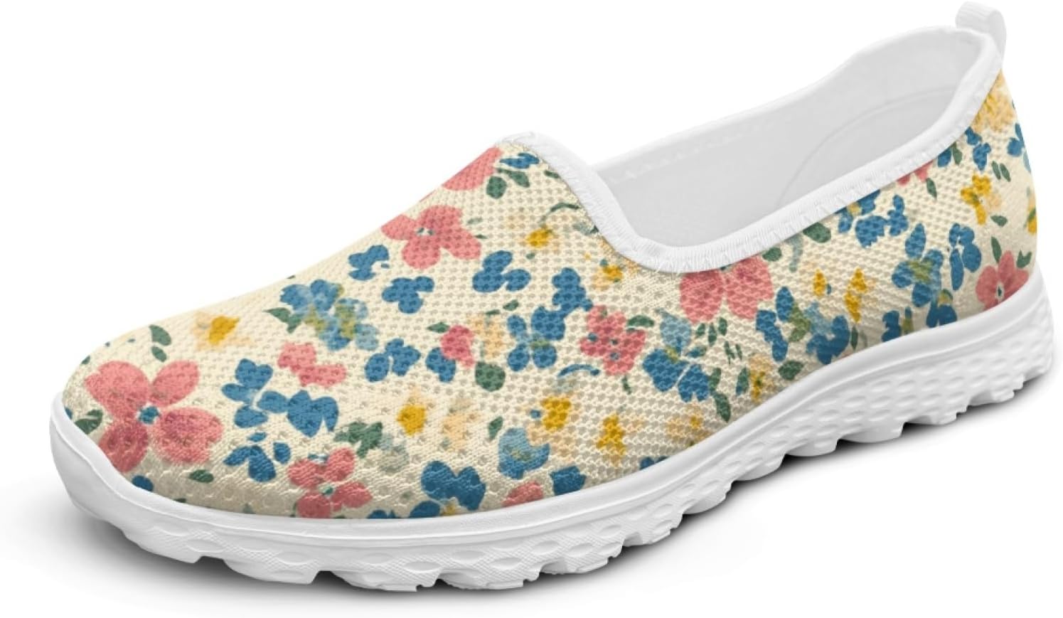 Floral Lightweight Comfortable Walking Shoes Women No Laces Slip On Flat Women Summer Shoes for Work Office Casual Trendy Beach Vacation Mesh Breathable Loafer 2025 - Image 5