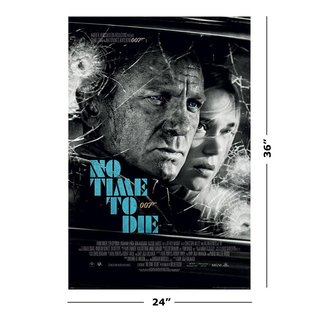 Amazon.com: No Time To Die - Movie Poster (Regular Style - James