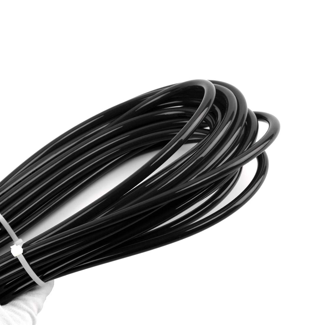 HUAZIZ Pneumatische PU-slang, 12 meter, pneumatische polyurethaanslang, flexibele persluchtslang buiten 10 mm, inwendig 6,5 mm, transparant 1 x slangsnijder