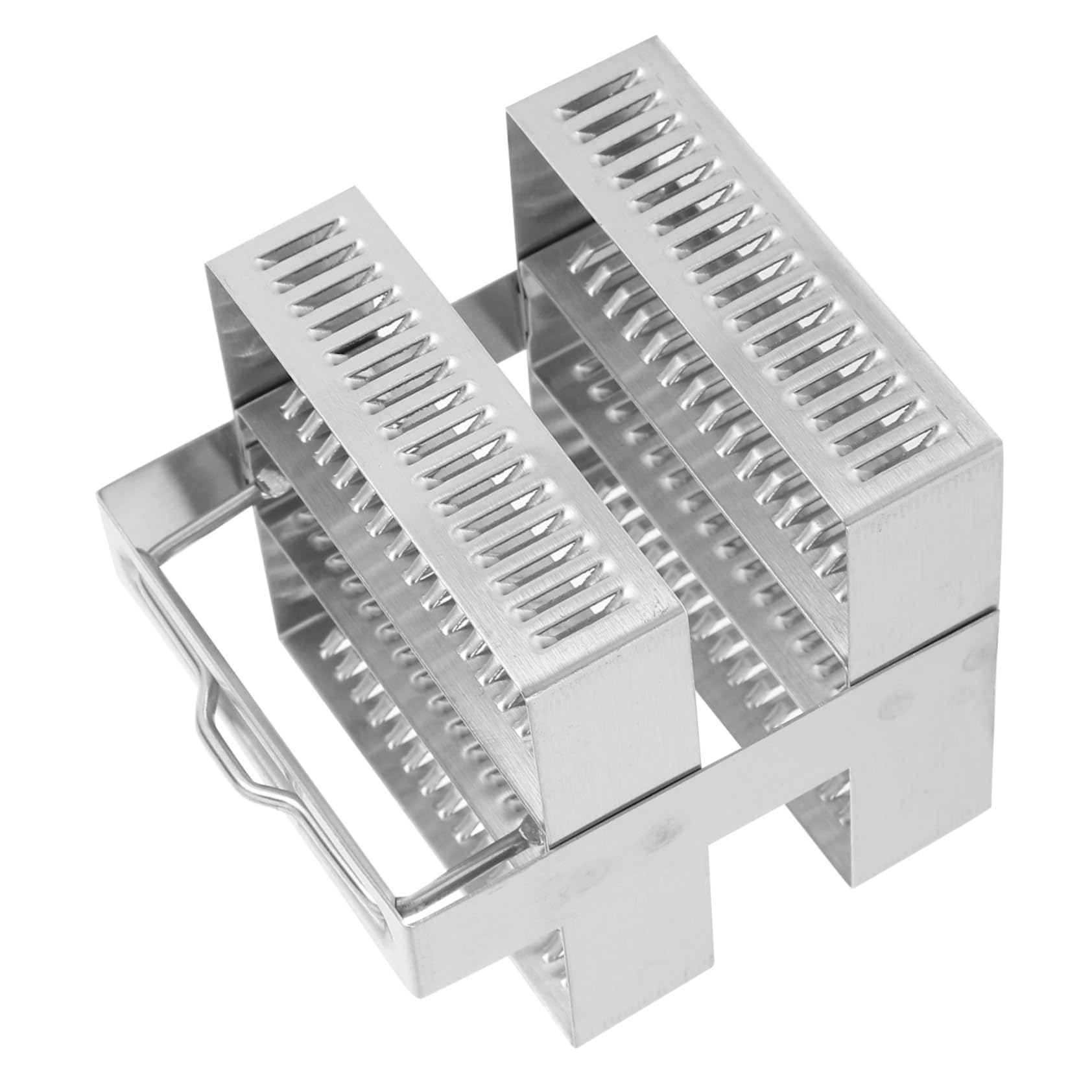 Ciieeo Stainless Steel Staining Rack Compact Slide Storage for Lab Multi-operational Microscope Accessory