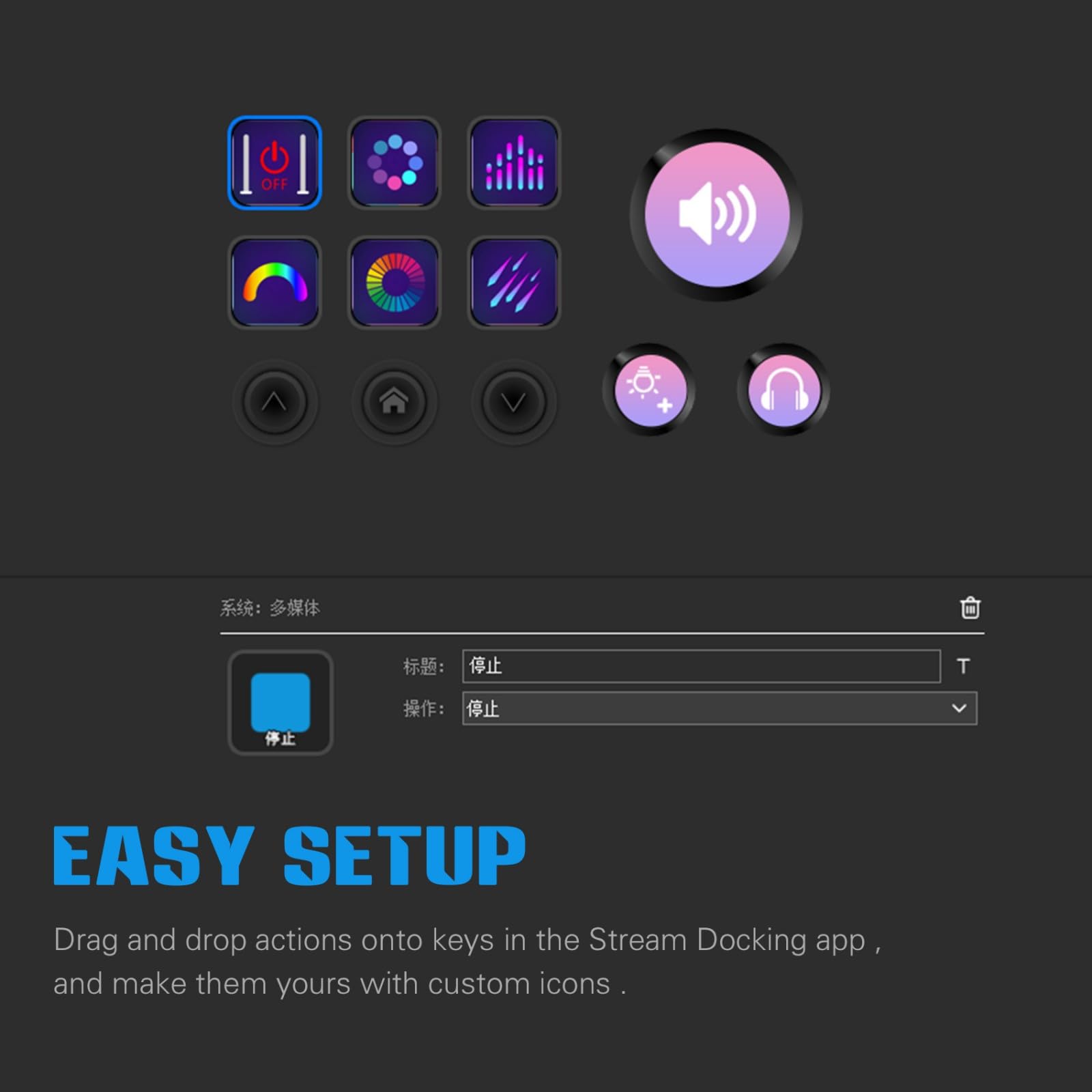 Tastiera professionale a 12 tasti con retroilluminazione a LED e comandi intuitivi per la creazione di contenuti del deck di controllo dello streaming