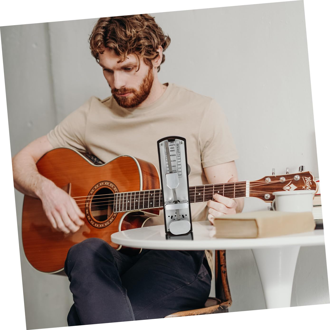 Mechanisches Metronom mit Einstellbarem Tempo Präzisem Taktgeber für Klavier Gitarre und Trommel Langlebige Skala Universelles Musiker Zubehör