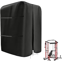 47"-110"W Squat Rack Cover with Waterproof Zipper for Gym Equipment | Waterproof Dustproof Heavy Duty Oxford Fabric,Gym Equipment Storage Cover for Workout Machine Outdoor Use