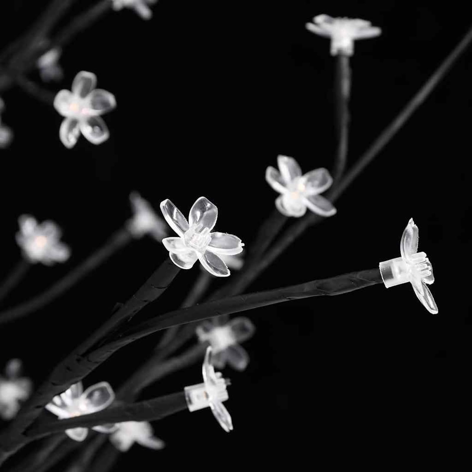 Árbol LED Flor de Cerezo Blanco cálido 672 Luces 400 cm con Base de Acero para Exteriores e Interiores