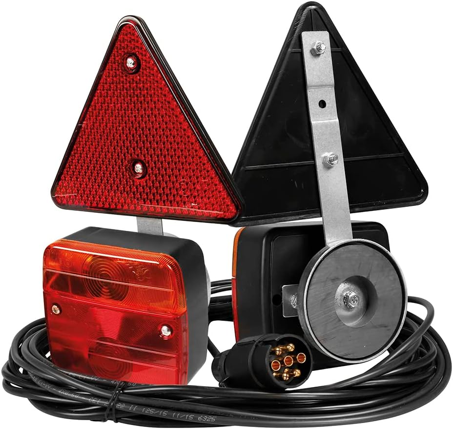 OROK - Signalling kit, Trailer Light - Magnetic kit + Triangle Rear Signalling - Length: 4m - Power: 7.5m - This kit is Complete (Lanterns…)