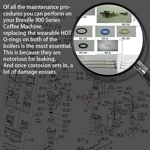 Miniatura 3 de Kit de reparación de juntas tóricas para conectores de manguera Breville Oracle Espresso y sondas NTC, para resolver problemas de fugas de salida