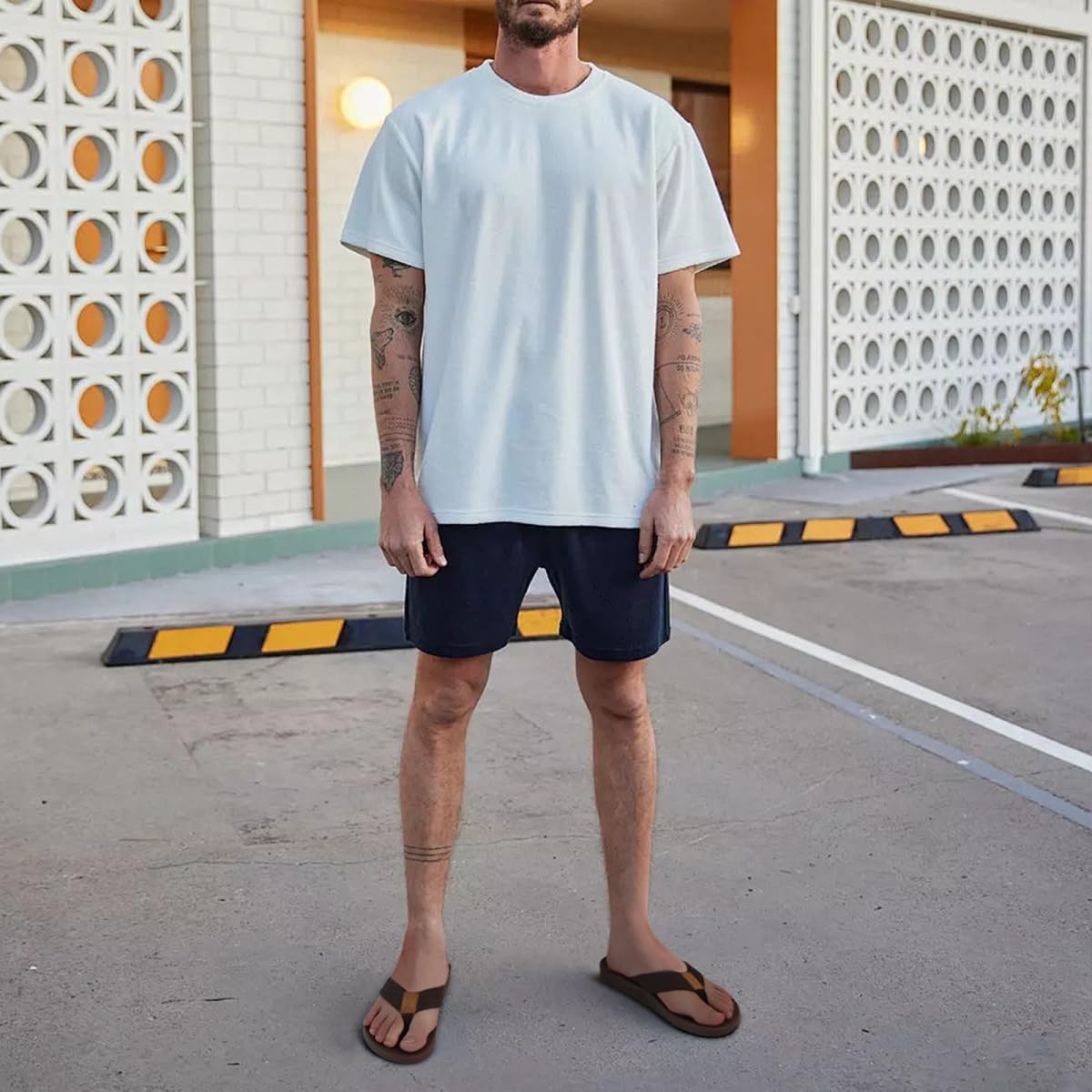 KuaiLu Mens Flip Flops Arch Support Comfortable Summer Beach Thong Sandals Yoga Foam Cushion Slip on Slippers - Image 2