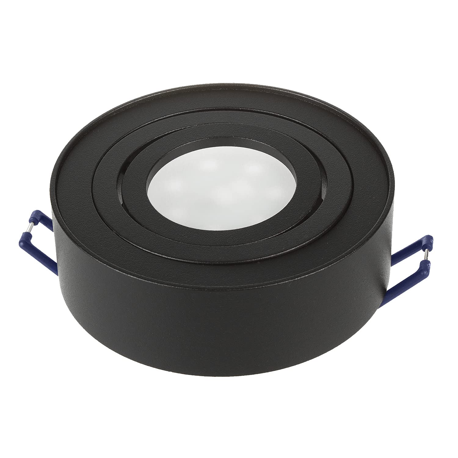 Maclean Spot Light 6xSet completo Faretto+Presa+ Lampadina 7W (6xSet Faretto rotondo, Nero)