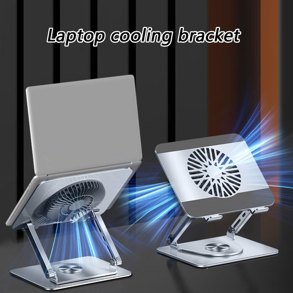 Elevadores ajustables para laptop con ventilador desmontable, base resistente para dispositivos de 10 a 17.3 pulgadas