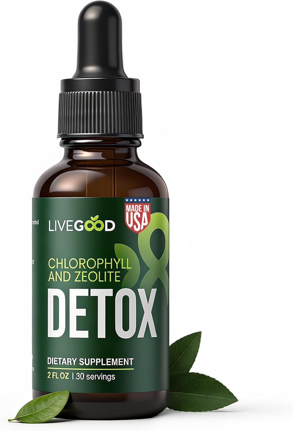 LiveGood Chlorophyll and Zeolite Detox | Daily Detox Support Supplement | Chlorophyll & Zeolite Formula for Natural Cleanse, Energy & Digestive Support